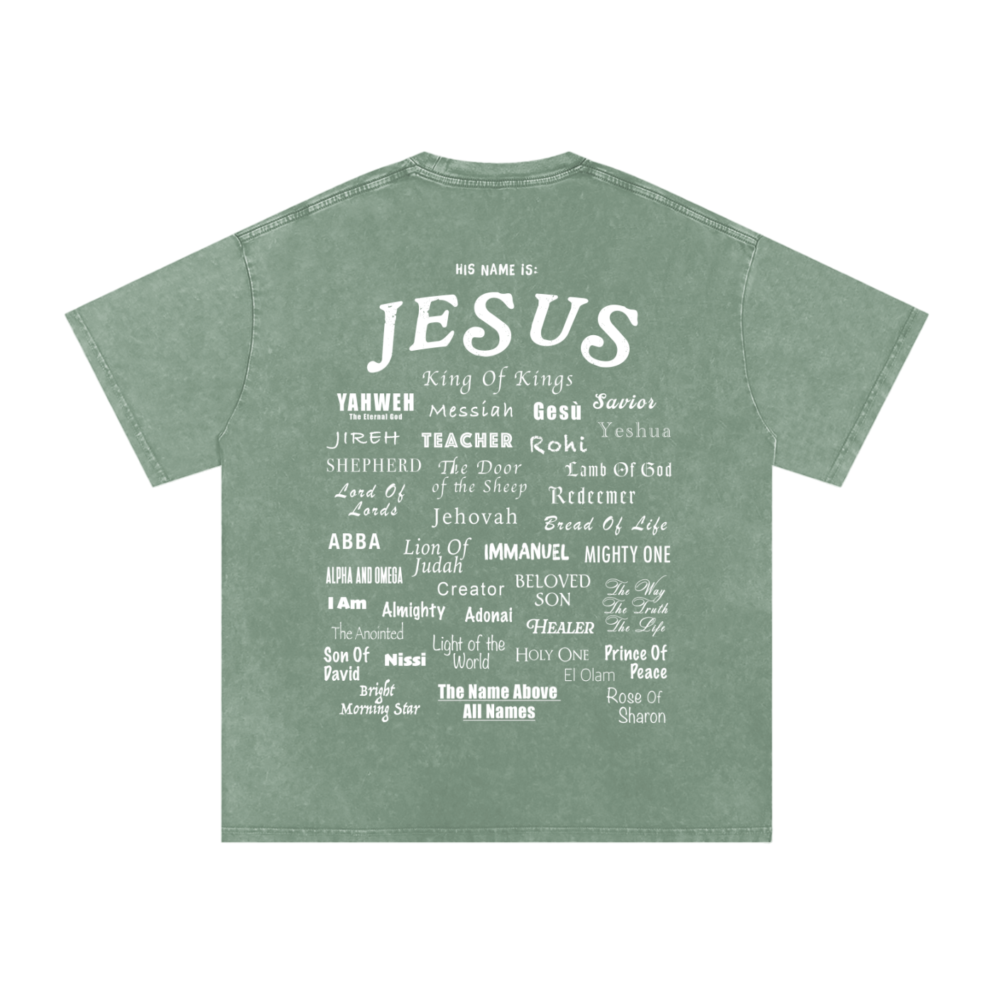 His Name - Washed Oversized Tee