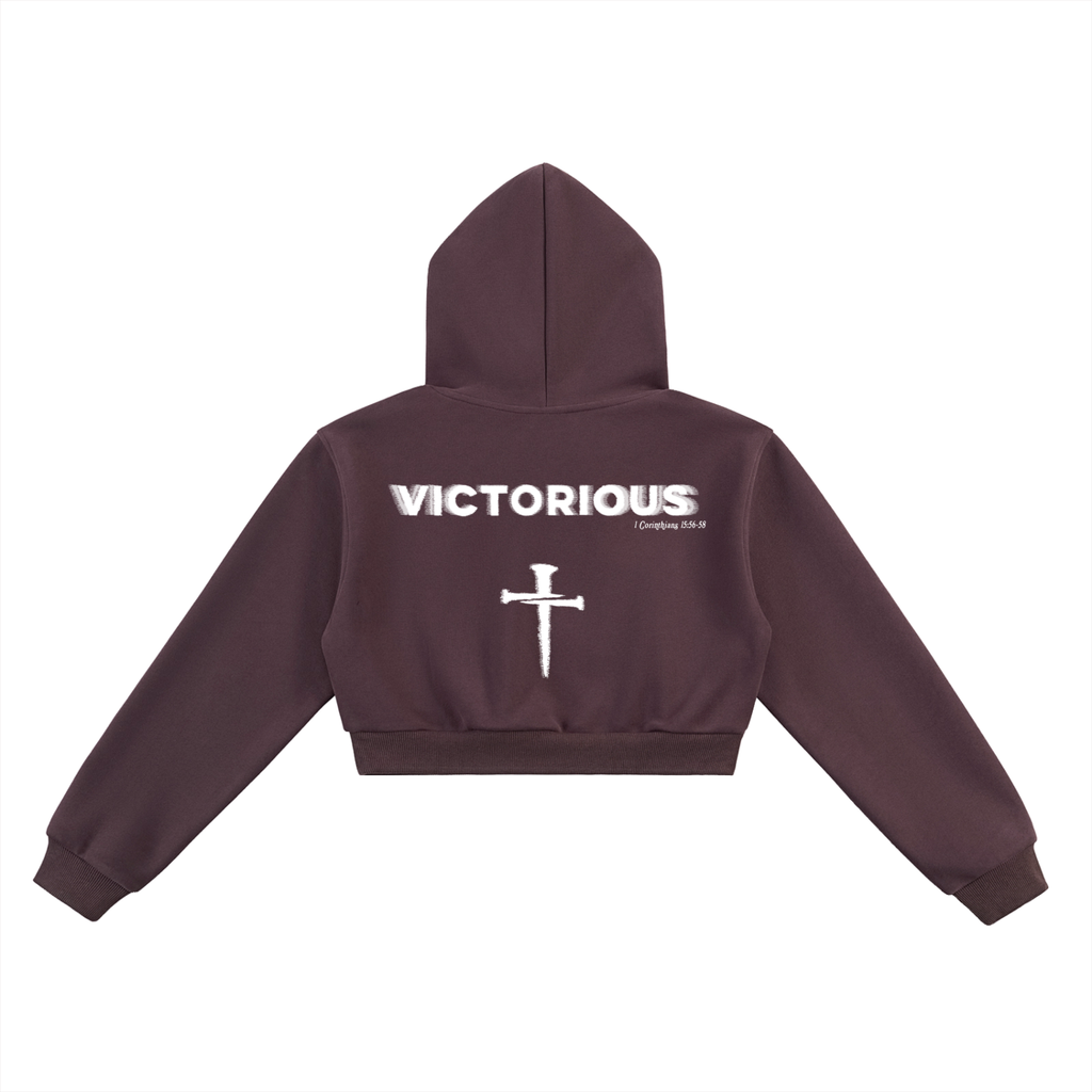 VICTORIOUS - Cropped Athletic Hoodie