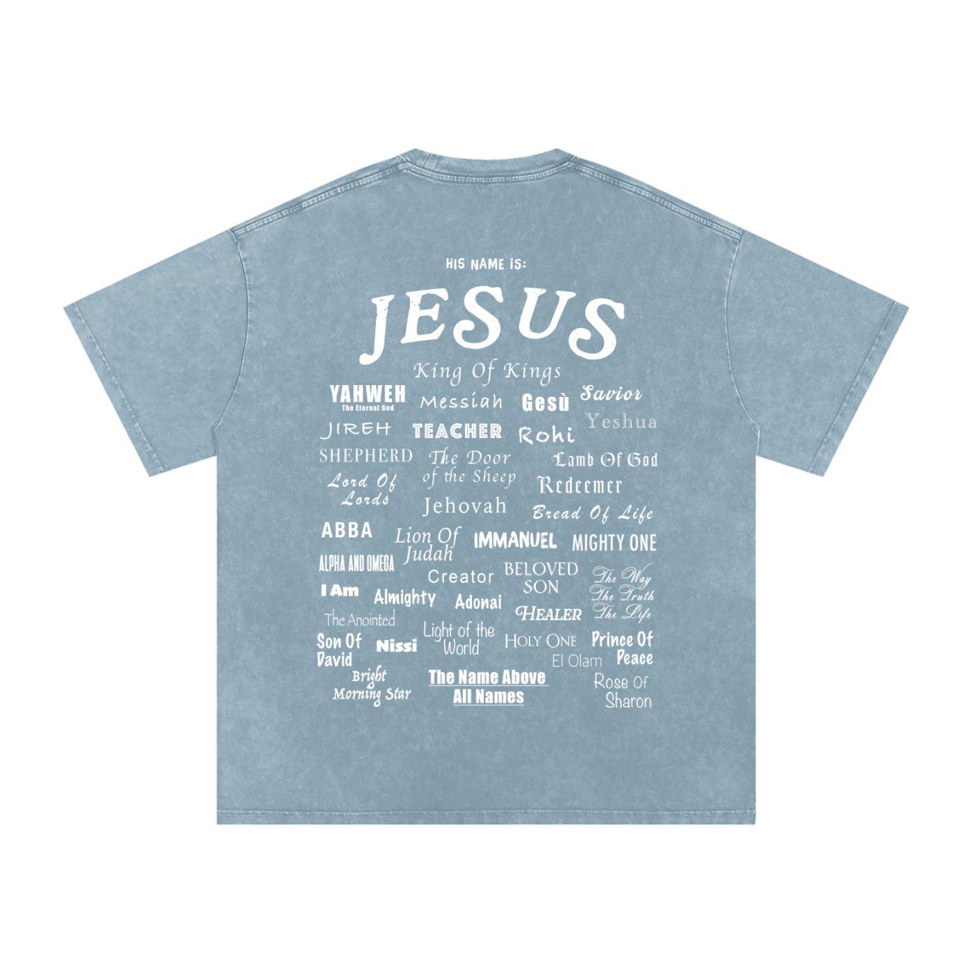 His Name - Washed Oversized Tee