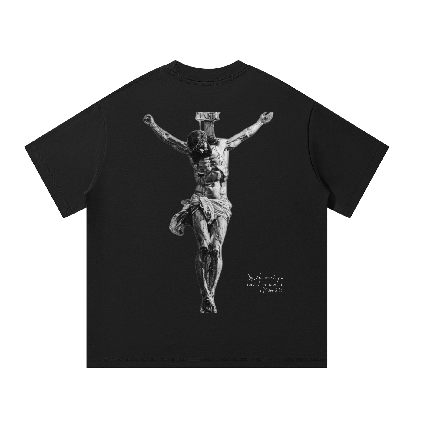 BY HIS WOUNDS Oversized T
