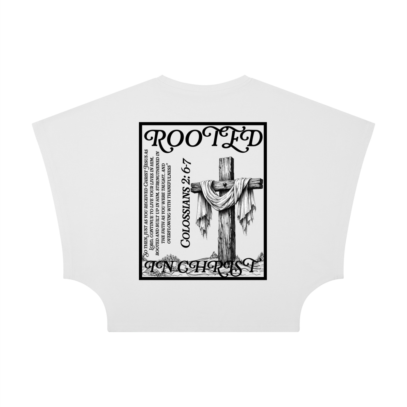 COLOSSIANS 2:6-7 Women's Cropped T