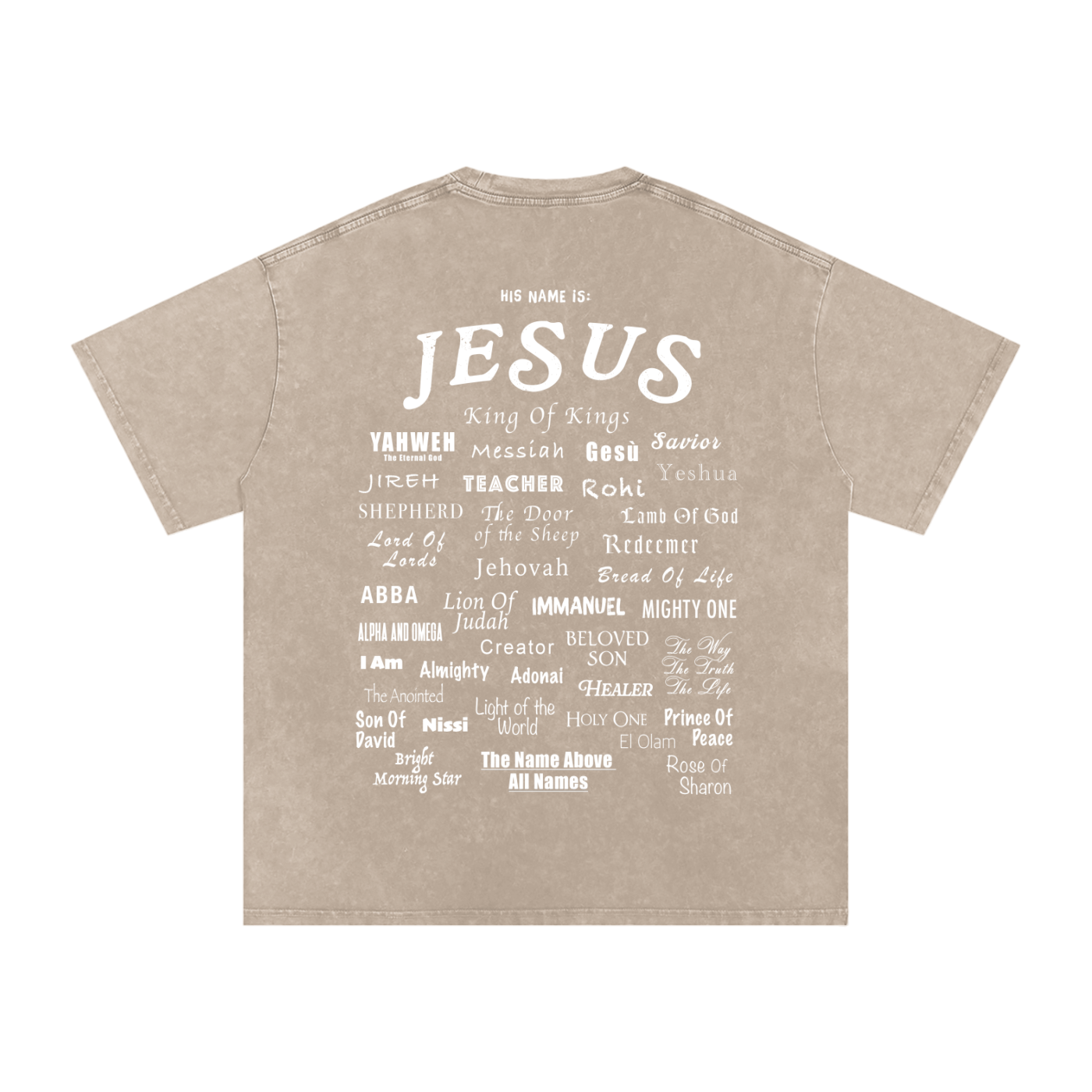 His Name - Washed Oversized Tee