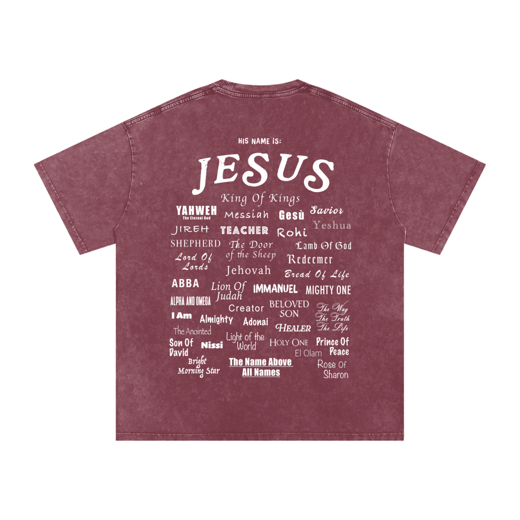 His Name - Washed Oversized Tee