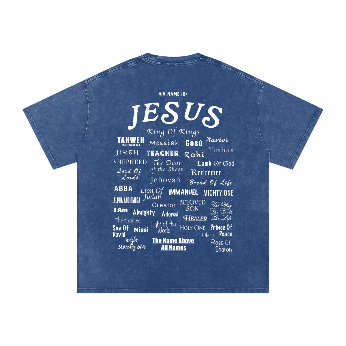 His Name - Washed Oversized Tee