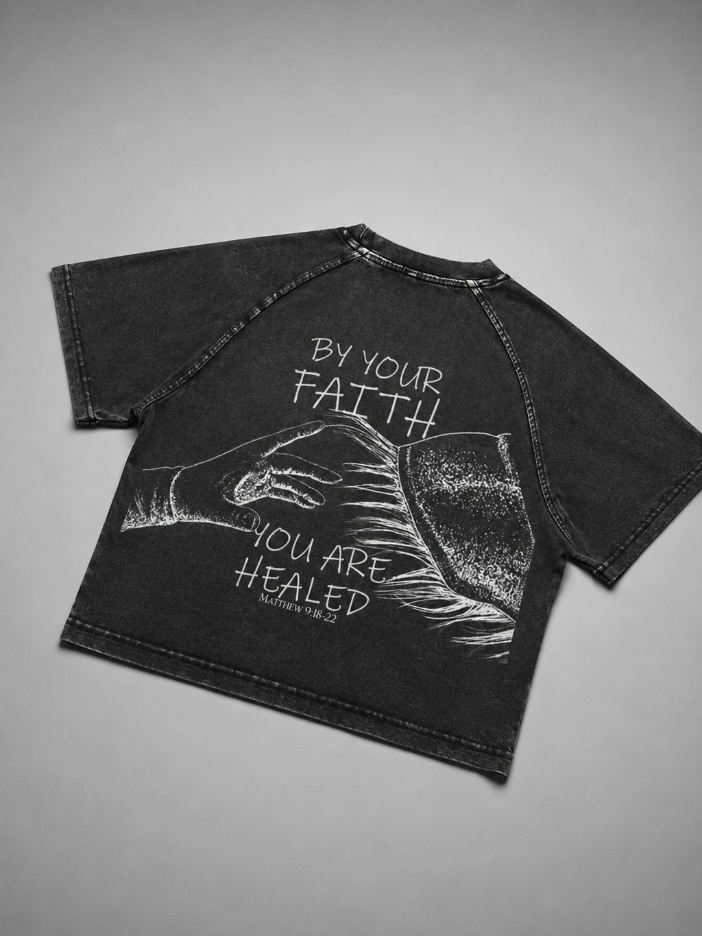 The Thread of His Garment - Womens Mineral Wash Crop Tee