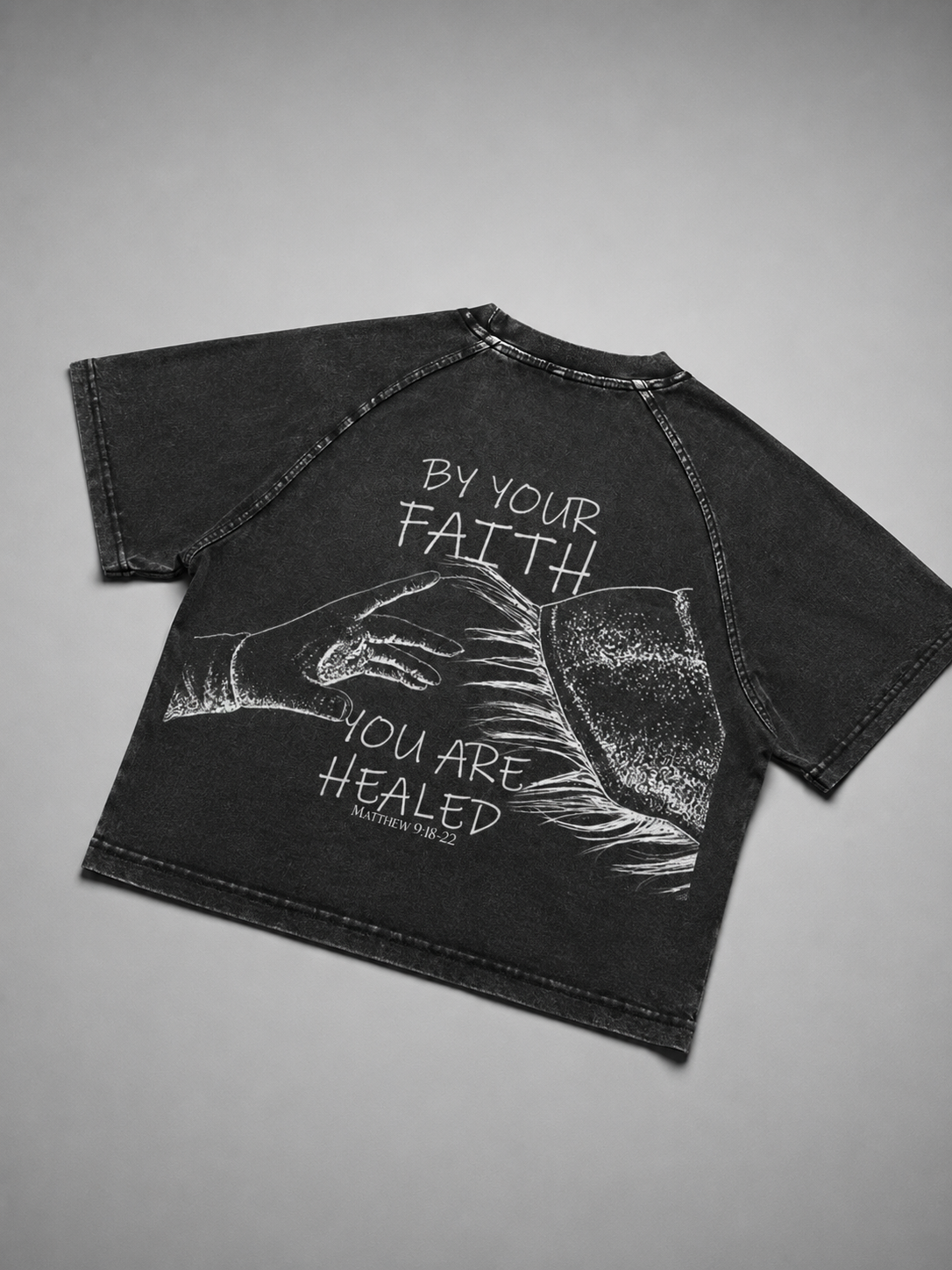 The Thread of His Garment - Womens Mineral Wash Crop Tee